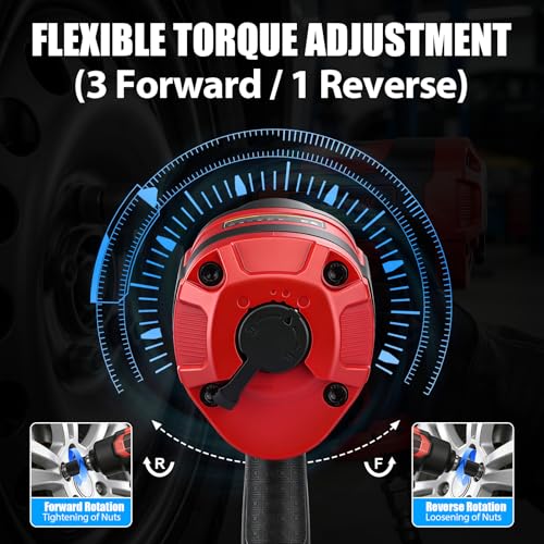 1 Inch Air Impact Wrench, 2,350ft-lbs Torque, 5,500RPM 1 Inch Impact Gun | 8.5 lbs Lightweight Twin Hammer Pneumatic Impact Wrench for Automobile Repair - size: 1 Inch | 2350 ft-lbs