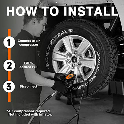 Martins Tire Inflator Deflator with 6 ft Rubber Hose – Compact Tire Inflator for Automotive, Cars, Motorbikes, Bicycle, Trucks – 174 PSI with LED Display Monitor (Digital Handheld) - size: Digital Handheld