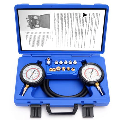 Transmission/Engine Oil Pressure KIT, Capable of Both Static and On-Road Testing, High/Low (0-400psi/0-100psi), 72" Hose, 13pc Adapters - size: Oil Pressure Kit