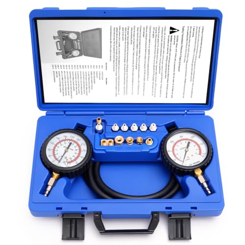 Transmission/Engine Oil Pressure KIT, Capable of Both Static and On-Road Testing, High/Low (0-400psi/0-100psi), 72" Hose, 13pc Adapters - size: Oil Pressure Kit