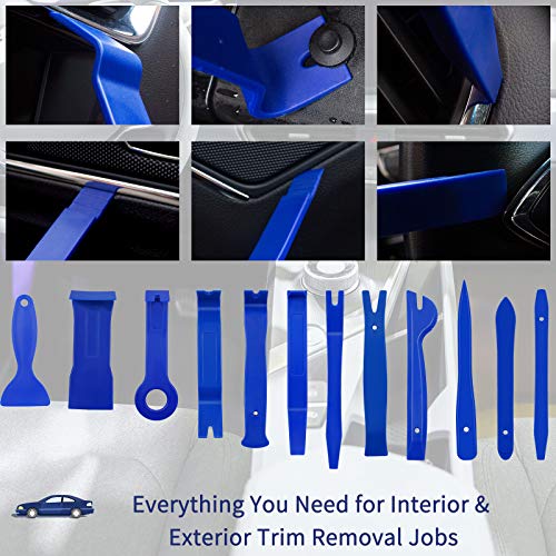 Trim Removal Tool Kit, 200PCS AutoTrim Removal Set, Plastic Panel Fastener Removal Tool, Car Trim Removal Kit for Car/Trim/Panel/Door/Audio/Auto Clip Pliers/Terminal Removal Tool Kit (Blue) - color: Blue -200PCS