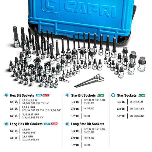 Capri Tools Master Bit Socket Set, Advanced Series, 88-Piece (30500-88MS) - size: One Size