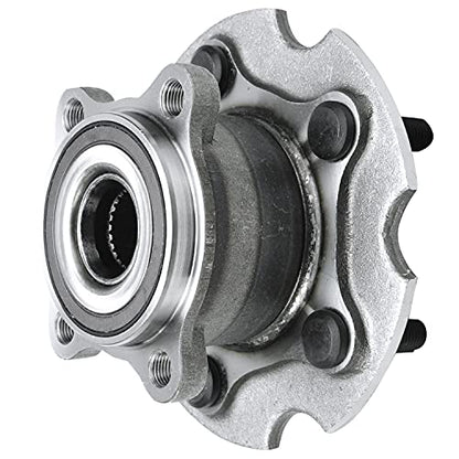 Detroit Axle - AWD Pair Rear Wheel Bearing Hubs Assembly for Toyota RAV4 2006-2018, Lexus NX300h 2015-2019, NX300 2018-2019, NX200t 2015-2017, 5 Lugs w/ABS Wheel Bearing Hubs Replacement - style: 512374 x2/Pair