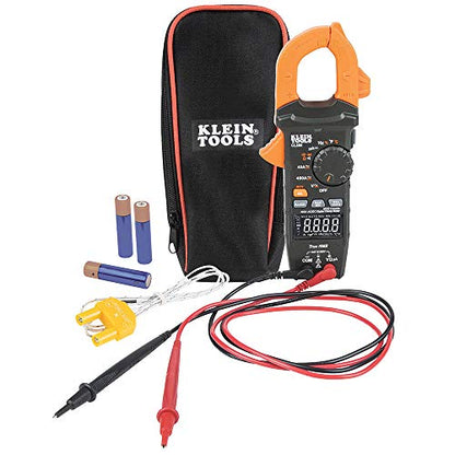 Klein Tools CL390 AC/DC Digital Clamp Meter, Auto-Ranging, 400 Amp, NCVT Tester, Hi-Viz LCD Display, TRMS, Continuity Resistance, Temperature and More - size: Standard Display
