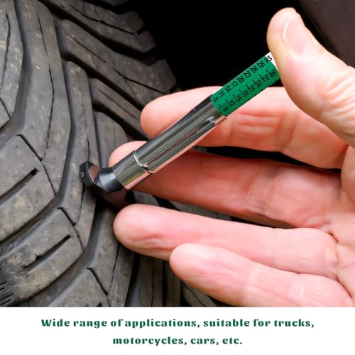 88702 Smart Tire Tread Depth Gauge, Accurate Color Coded Tyre Tread Depth Measure Tool with Pocket Clip, Heavy Duty Tire Wear Gauge in 32nds for Most Cars Trucks SUVs - color: 1 PCS