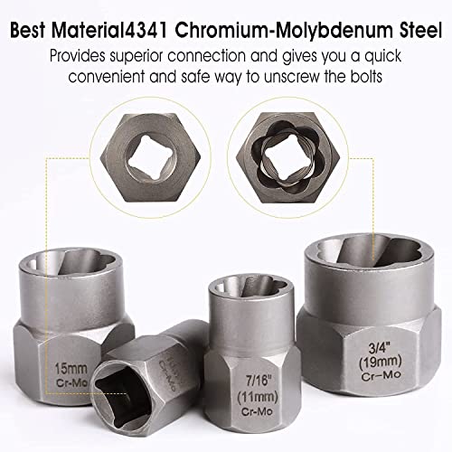29PCS Screw&Bolt Extractor Set and Left Drill Bit Kit, Easy Out Broken Lug Nut Extraction Socket Set for Damaged, Frozen,Studs,Rusted, Rounded-Off Bolts, Nuts & Screws - color: 29pcs