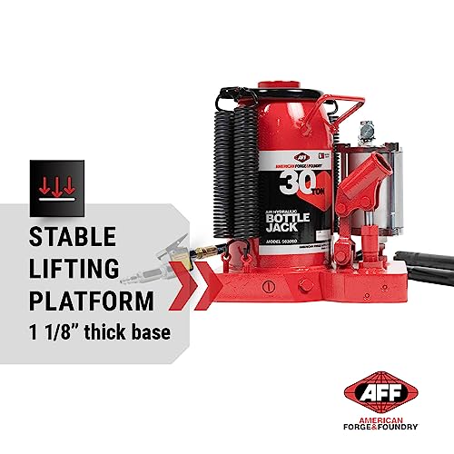 AFF 30 Ton Bottle Jack - Manual & Air Assist Hydraulic Jack for Lifting Heavy Trucks & Equipment - Super Duty - size: 30 Ton Capacity, style: Standard Profile