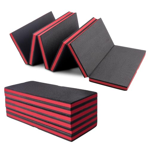 Folding Mechanic Mat 1.1" EVA Kneeling Pad with Handle | Garage Auto Repair, Gardening Workshop, Foldable Design, Knee Support Cushion, Portable Handle
