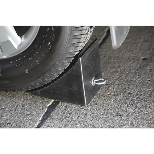 Ironton Contoured Wheel Chock - Rubber with Reinforced Nylon