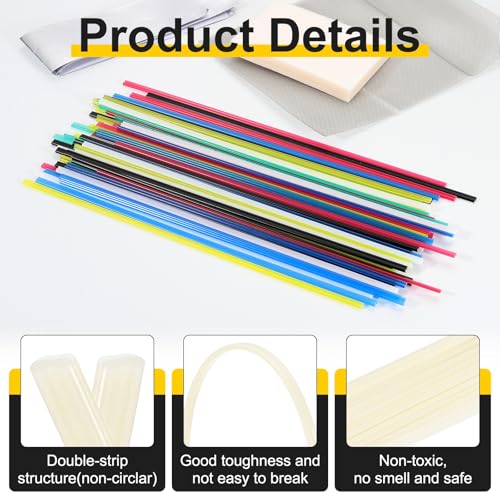 HARFINGTON 2set(10pcs) Plastic Welding Rods 10inch ABS Welding Strips Welder Rods for Car Bumper Kayak Daily Repair Plastic Welder Car Bumpers, Beige - size: 10inch