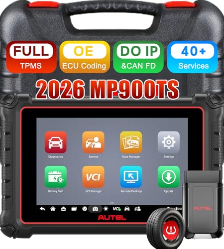 Autel MaxiPRO MP900TS Bidirectional OBD2 Scanner, Full TPMS & Coding | CAN FD DoIP Support 8-inch Auto Scan 2.0, 40+ service upgraded replacement for MK900TS, MS906PRO, MP900BT