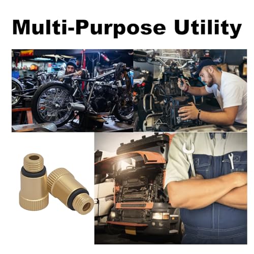 14mm Engine Tester Adapter Spark Plug Adapter Corrosion Proof Compression Tool Kit for Trucks, ATV, Leak Down Small Engine Repair, 2 Pcs (M14x1.25) - size: 14MM