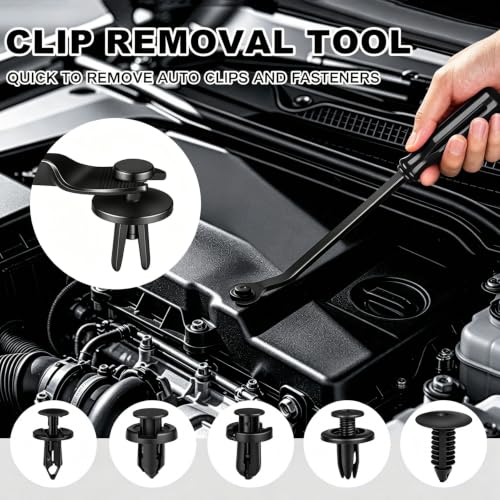 18Pcs Car Trim Removal Tool Kit Pry Tool Set, Panel Clip Pliers Door Panel Removal Tool Automotive Clip Removal Tool, Plastic Pry Tool Kit Auto with Valve Stem Caps for Car Interior Repair, Black - color: black