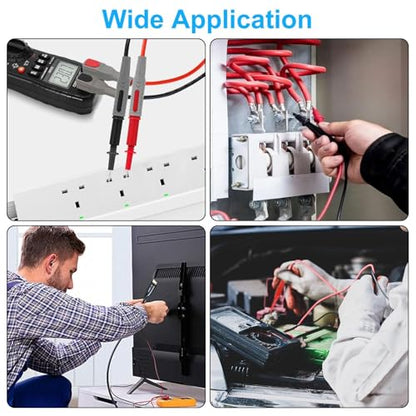 26PCS Multimeter Leads, Back Probe Kit, Multimeter Test Leads Kit with Alligator Clips, Replaceable Wire Piercing Probes, Test Hooks, Back Probe Pins for Digital Electrical Testing