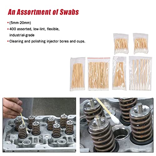 Professional Diesel Injector Seat Brush Master Cleaning Kit, Cylinder Heads Stainless Steel
