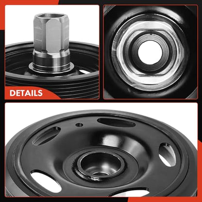 A-Premium Engine Harmonic Balancer Crankshaft Pulley Compatible with Chevrolet Sonic 2012-2017, Trax 2013-2019, Cruze 2011 & Buick Encore 2013-2016, L4 1.4L, Replace# 55571403