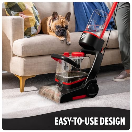 Dirt Devil Full Size Carpet Cleaner Machine for Carpet and Upholstery, Deep Cleaning Carpet Shampooer Machine with Two Cleaning Modes, Pair with Dirt Devil Carpet Cleaner Solution - style: Carpet Washer