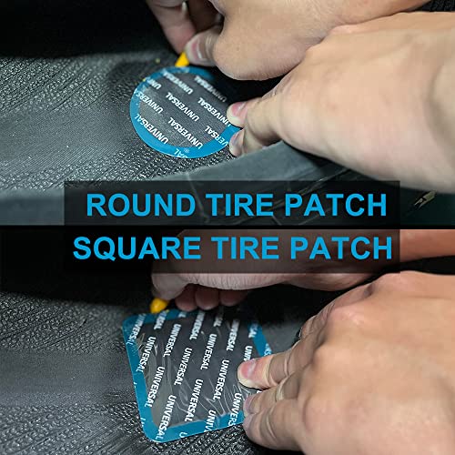PAX 20 Pcs 80mm Round Universal Tire and Tube Patch Repair Kits, for Radial and Bias Tires Truck, Tractor, Agricultural Vehicles, Motorcycle, BMX, ATVs, River Floating, Inflatable Rubber - size: 80mm