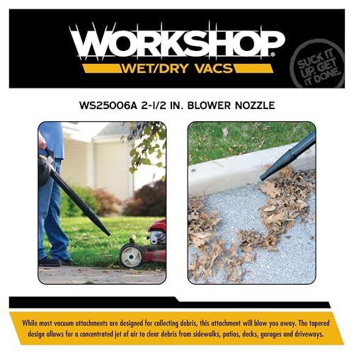 WORKSHOP Wet/Dry Vacs WS25006A 2-1/2-in. Blower Nozzle Vacuum Attachment