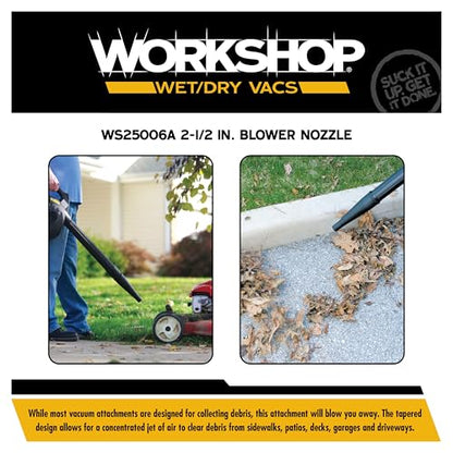 WORKSHOP Wet/Dry Vacs WS25006A 2-1/2-in. Blower Nozzle Vacuum Attachment