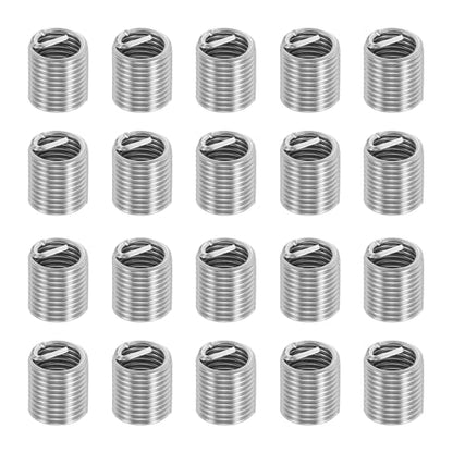 PATIKIL Wire Thread Inserts 1/4-28 UNF 2D 12.8mm, 20Pcs 304 Stainless Steel Helical Coiled Wire Screw Threaded Sleeve Sheath for Mechanical Equipment Automotive Repairs - size: 1/4-28 UNF, 12.8mm