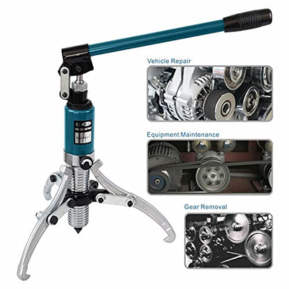 5 Ton Hydraulic Gear Puller Wheel Bearing Pulling Separator 3 in 1 Pump Oil Tube Drawing Machine M/Case - size: 5T Overall