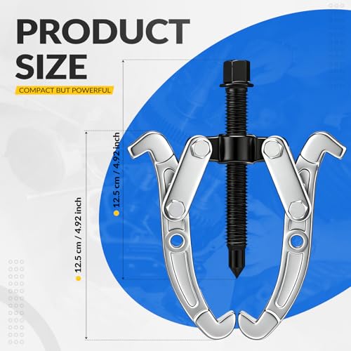 Flutesan 4 Way 2 Jaw Puller Reversible Gear Puller 2-ton 4-inch Heavy Duty Carbon Steel Bearing Gear Wheel Pulley Tool for Bearing, Flywheel, Automotive Machine Remover