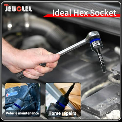 8mm Hex Impact Bit Socket, H8 1/2" Drive Allen Socket, Cr-Mo Steel | 3-Inch, Lengthen Hex Screwdriver Adapter for Electric Ratchet Wrenches Fastening Screws, Socket Wrench, Head Drill - size: 1PC | H8 8MM