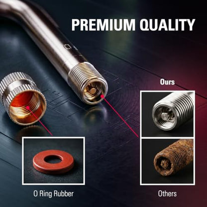 CKAuto Tire Valve Stems, TR545D 60 Degree Valve Stem | Compatible with Alcoa 22.5in 24.5in Aluminum Wheels (Pack of 10) - color: tr545D