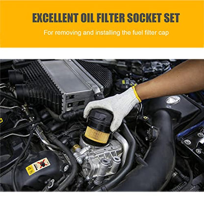 Oil Filter Socket Set 14pcs 3/8" Cap Wrenches Tool Kit