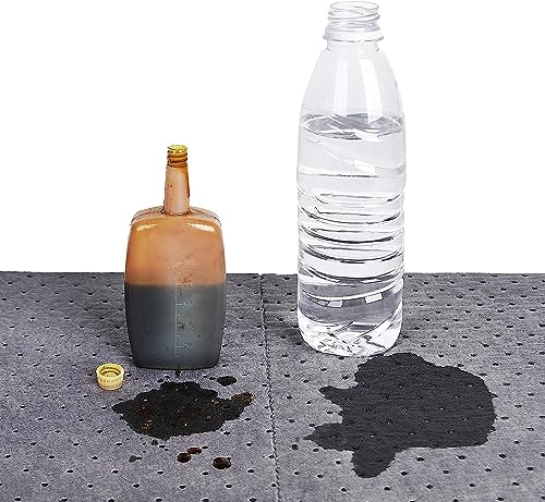 PONO Premium Polypropylene 150' L x 15" W Absorbent Mat Roll Gray Heavy Weight Oil Absorbing Mats Universal Oil for Absorbing Oils, Water, Solvents, Coolants and More - size: 1Roll, 150' L x 15"