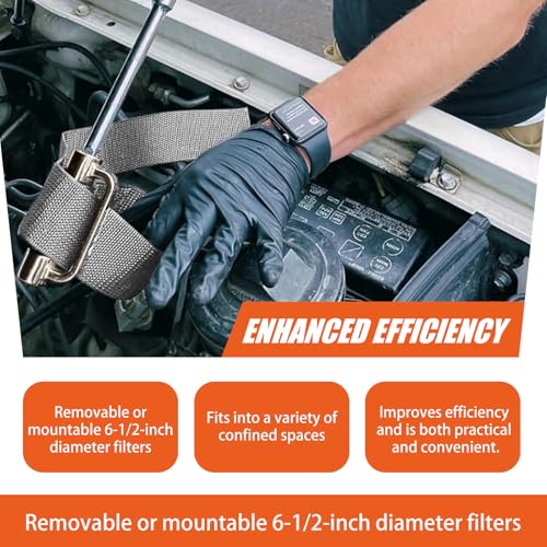 Heavy Duty Strap Filter Wrench for Oil Filter Removal - Universal Tool Fits Objects up to 6.5 Inches in Diameter - Model 60200
