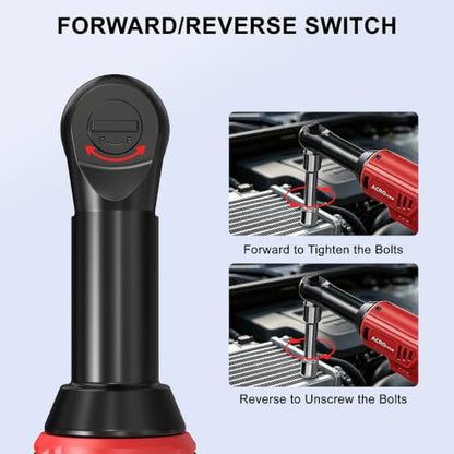 3/8" Cordless Ratchet Wrench, For Milwaukee 18V Battery | 45Ft-Lbs Extended Electric Ratchet, Variable Speed, 1/4" Adapters & 3" Extension Bar, Bare Tool Only