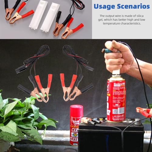 Glarks 20Pcs Universal Fuel Injector Cleaner Adapter Assortment Kit, Including Carb Carburetor, Jet Cleaning Brushes, Cleaning Needles, Flush Cleaner Adapter Car Fuel Injector Tester