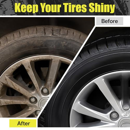 3 PCS Tire Shine Applicator Sponges, Microfiber Tire Brightener Applicator Pad Durable and Reusable Tires Dressing Applicators Pad, Tires Applicator-Pad for Car Detailing Cleaning Sealant Conditioner