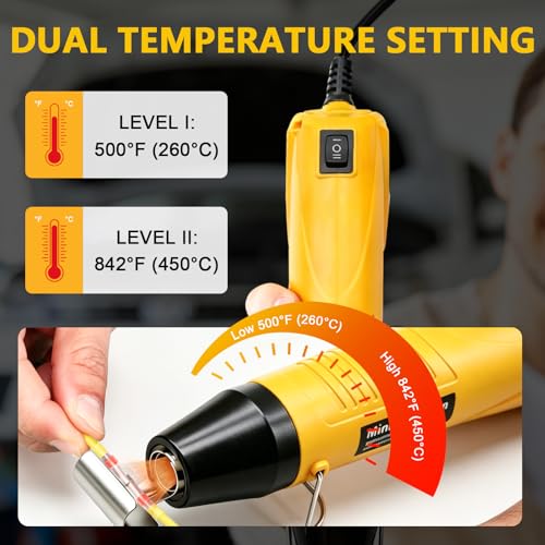 200PCS Heat Shrink Solder Seal Wire Connectors Kit with Mini Heat Gun, Solder Stick Wire Connectors Waterproof Wire Electrical Connector Kit for Marine, Automotive, Boat, Truck (26-10 Gauge) - size: 200PCS