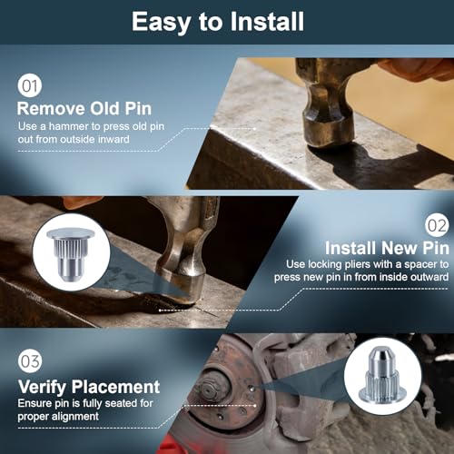 30 Pcs Camber Alignment Guide Pins, K6716 Alignment Cam Guide Pin Heavy Duty Alloy Steel Camber Alignment Tool for Suspension Alignment, Reduces Tire Wear – Replaces K6716, 13332A, 45K26008