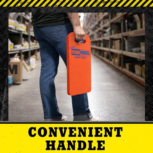 Foam Kneeling Mat, 8" x 16", 1" Thick High-Visibility Pad | Heavy-duty anti-fatigue foam, High-visibility orange, Safety, Aircraft maintenance, Construction, Garden & garage use