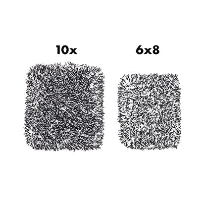 The Rag Company - The Cyclone Ultra Wash Mitt 8in x 9in and Cyclone Ultra Wash Pad 10in x 10in - 70/30 Blend Korean Microfiber, Foam Padding, Scratch-Free, Lint-Free, Black (2-Pack)