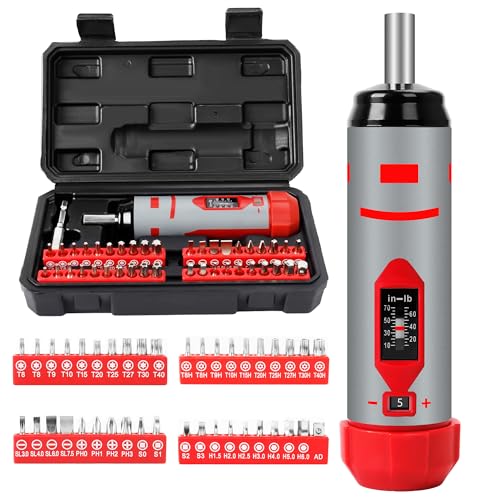 Torque Screwdriver Set 10-70 in-lb,1/4'' Drive with 40 CRV Bits | Precision 10-70 in-lb torque, Perfect for scope mounting, bike repair and accurate DIY work. - color: 42pcs Torque Screwdriver Set