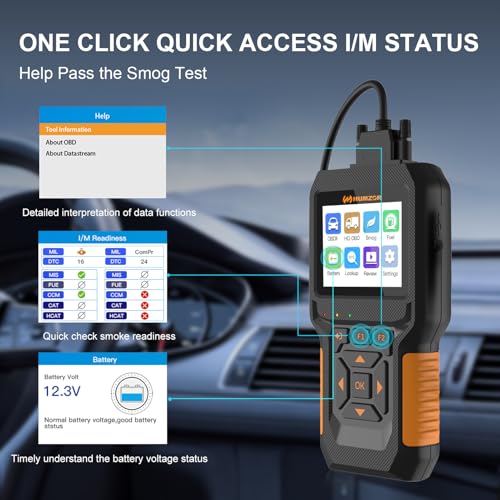 Heavy Duty Truck Scanner NC601, Diesel Diagnostic Scan Tool & Code Reader for Cummins, Freightliner, Detroit, Volvo, Paccar, 2 in 1 Truck & Car Engine Code Reader/OBD2 Scanner