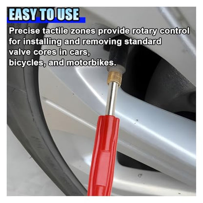 5PCS Valve Core Removal Tool, Double Head Schrader Valve Stem Core Remover, Motorcycle & Truck Tire Repair Install Tool (Double Head) - size: Double Head