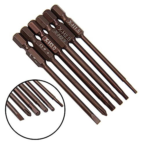6 in 1 Hexagonal Screwdrivers 1.5 2.0 2.5 3.0mm 0#+ 1#- Hex Key Screw Driver Repair Tool for RC Drone Car (Red) - color: Red