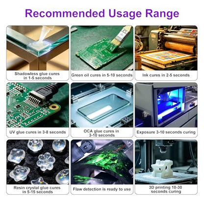 Handheld 300W UV Curing lamp Handle UV lamp, Glue Plate lamp Flaw Detection lamp for Curing Photosensitive Resin lamp 365nm/395nm/405nm UV Light for Curing (32W 395nm)