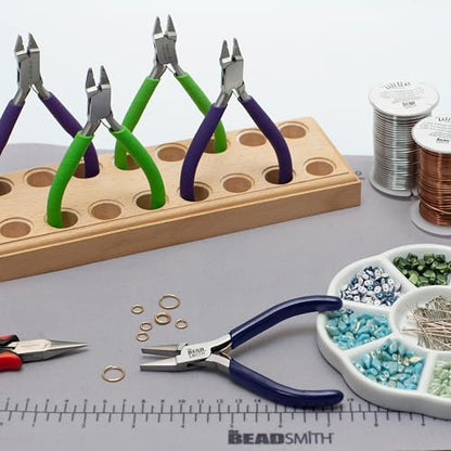 The Beadsmith Flat Nose Pliers – Economy Line – 4.5 inches (114mm) – Vinyl Grip Handle with Double Leaf Springs – Jewelry Making Tool for Creating Bracelets, Earrings and Necklaces - style: Flat Nose