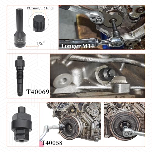 21PCS Camshaft Timing Tool Kit, Compatible with Audi VW EA837 2.0T 2.4 2.5 2.8 3.0T 3.2T 4.2 5.2 Engine, T40133 T40070 T40079 T40269 T40297 T10172 T3242 T40069 T40058 T40071 T10355 M14 - size: 21PCS