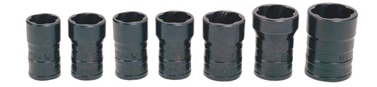 Williams TSMS5107 7-Piece Metric Turbo Socket Salvage Socket Set - size: 7 Piece