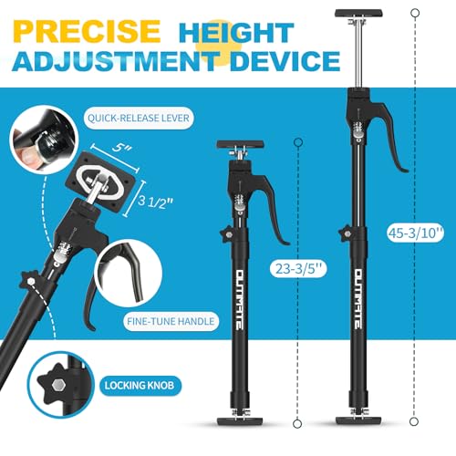 Third Hand Support Pole Heavy Duty, Cabinet Jacks for Installing Cabinets with 200 LBS Capacity and Expand from 23-3/5 to 45-3/10 IN, 2-PC - size: Medium 2pcs（23.6 ~ 45.3 inches）