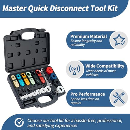Master Quick Disconnect Tool Kit for A/C Fuel & Transmission Systems Fuel Line Disconnect Tool Set AC Line Removal Tool