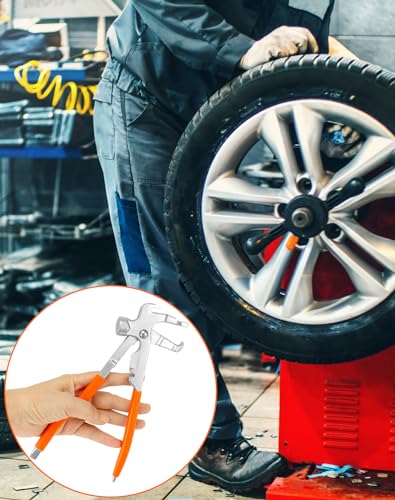 QWORK Wheel Balancing Weight Plier Hammer Tool, Wheel Weight Pliers for Clip-On Wheel Weights Balance Rims